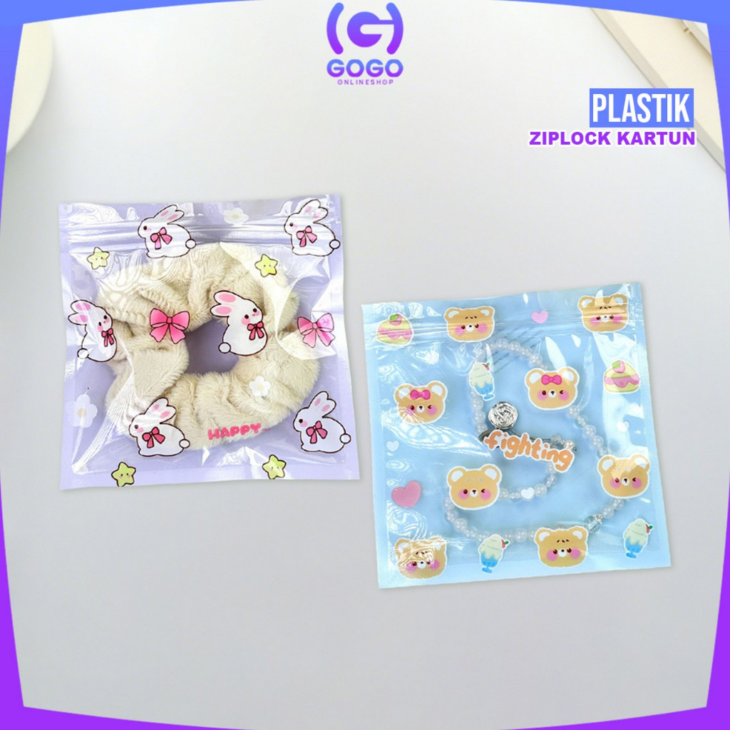 

GOGO-C1281 Plastik Klip Ziplock Motif Kartun Plastik Kemasan Serbaguna / Klip Packaging Bungkus Makanan Sachet Plastik Souvenir Aksesoris
