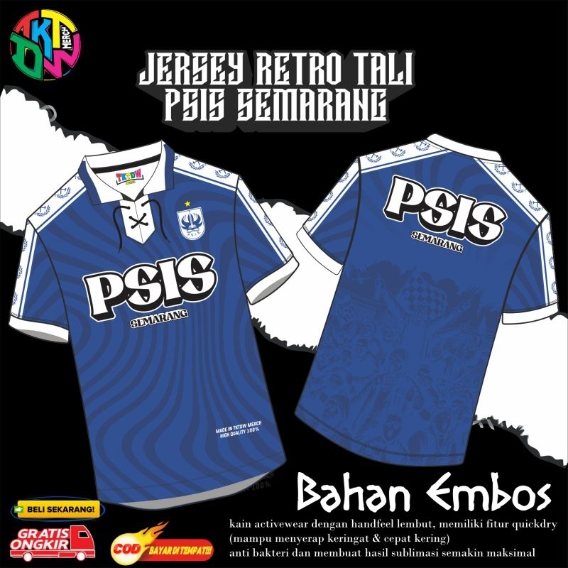 JERSEY SUPORTER ( PSIS SEMARANG) RETRO TALI