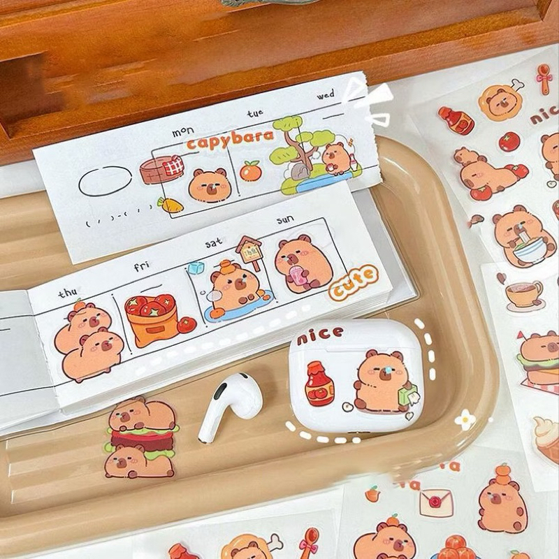 

Sticker Transparan Emoji Bear Capybara Cute Emo Hiasan Buku Diary Scrapbook Jurnal Phone Case Stiker Memo Lucu Freebies Murah