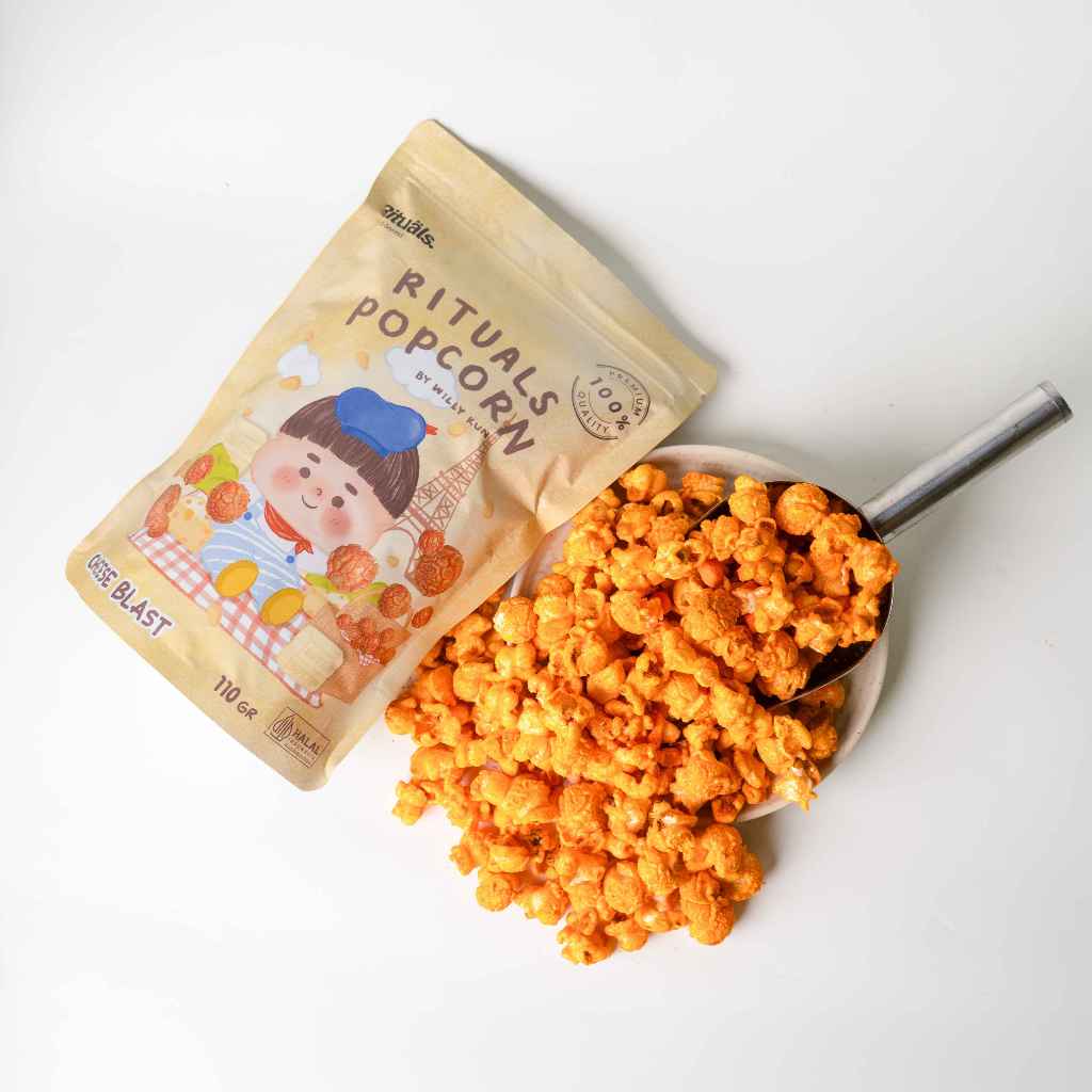 

QH Rituals Food Cheese Blast Popcorn 110gr Ukuran Large - Popcorn Keju Cedar Crispy by Willy Kun