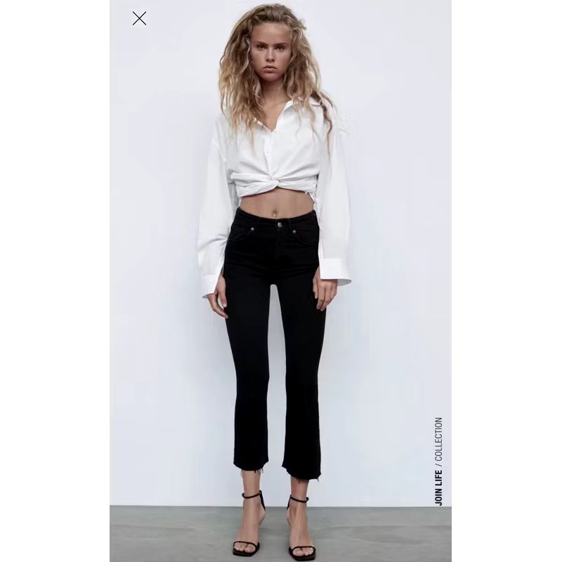 Zara jeans Flare Hitam pekat(Preloved)