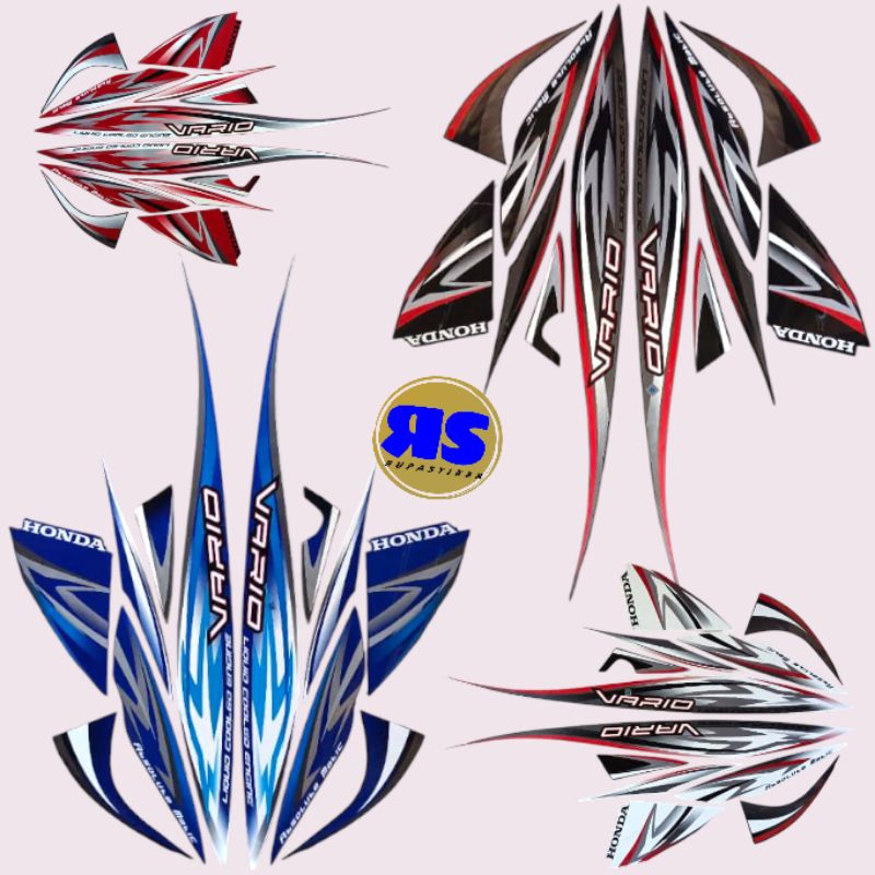 stiker striping skotlet lis body motor honda vario 110 karbu tahun 2013