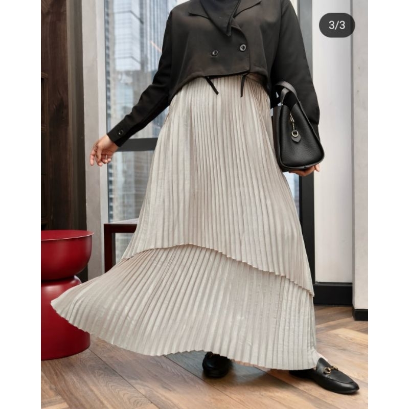 jamila pleated skirt rok jamila