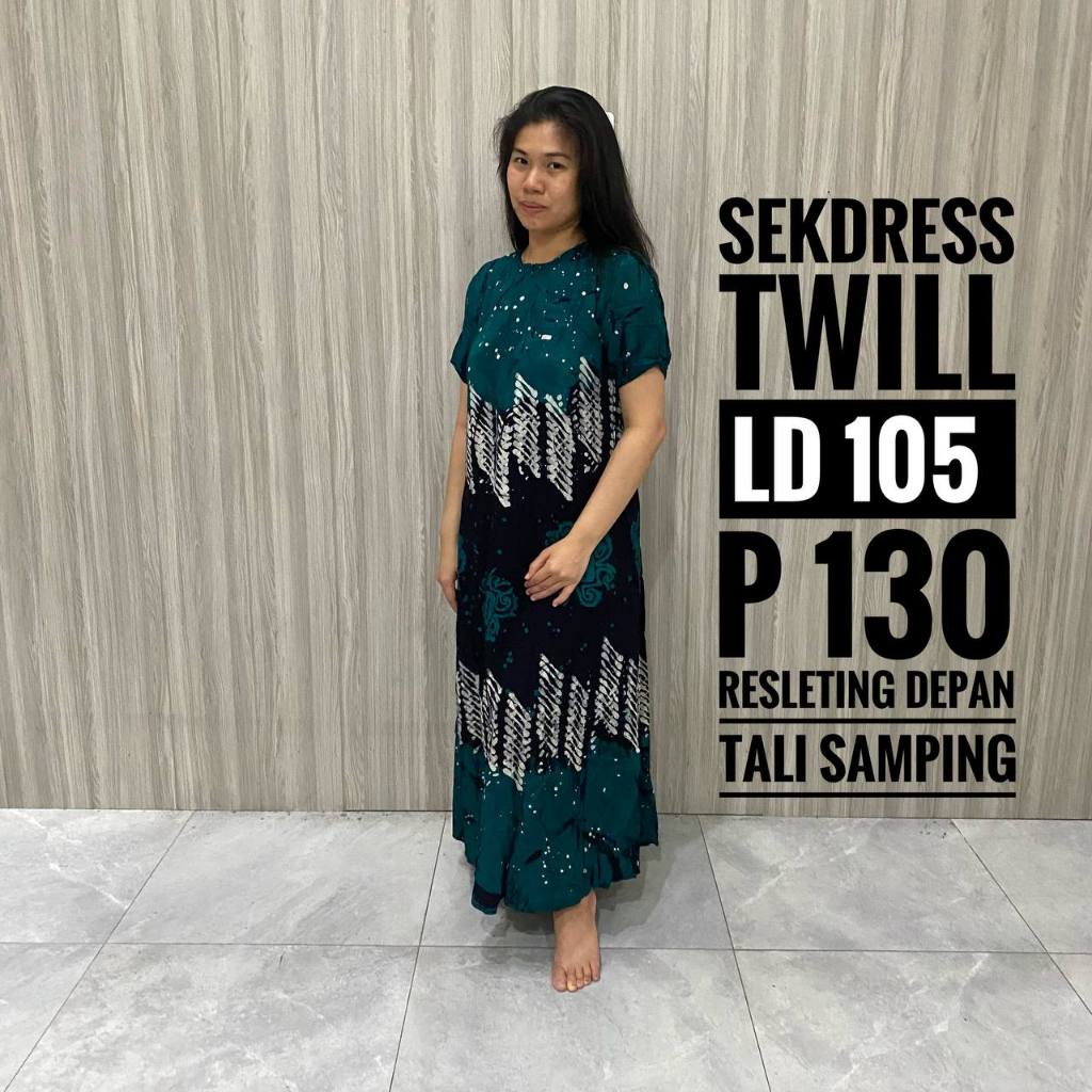 Home Dress Rayon Twill Ori Pekalongan Daster Wanita Panjang Lengan Pendek Kekinian Terbaru Motif Bat
