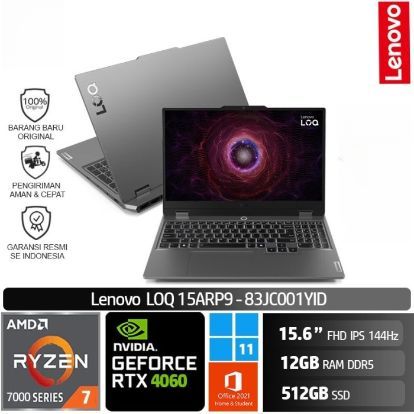 Lenovo LOQ 1YID R7 7435HS/12GB/512GB SSD/RTX4060/15.6" 144Hz/W11