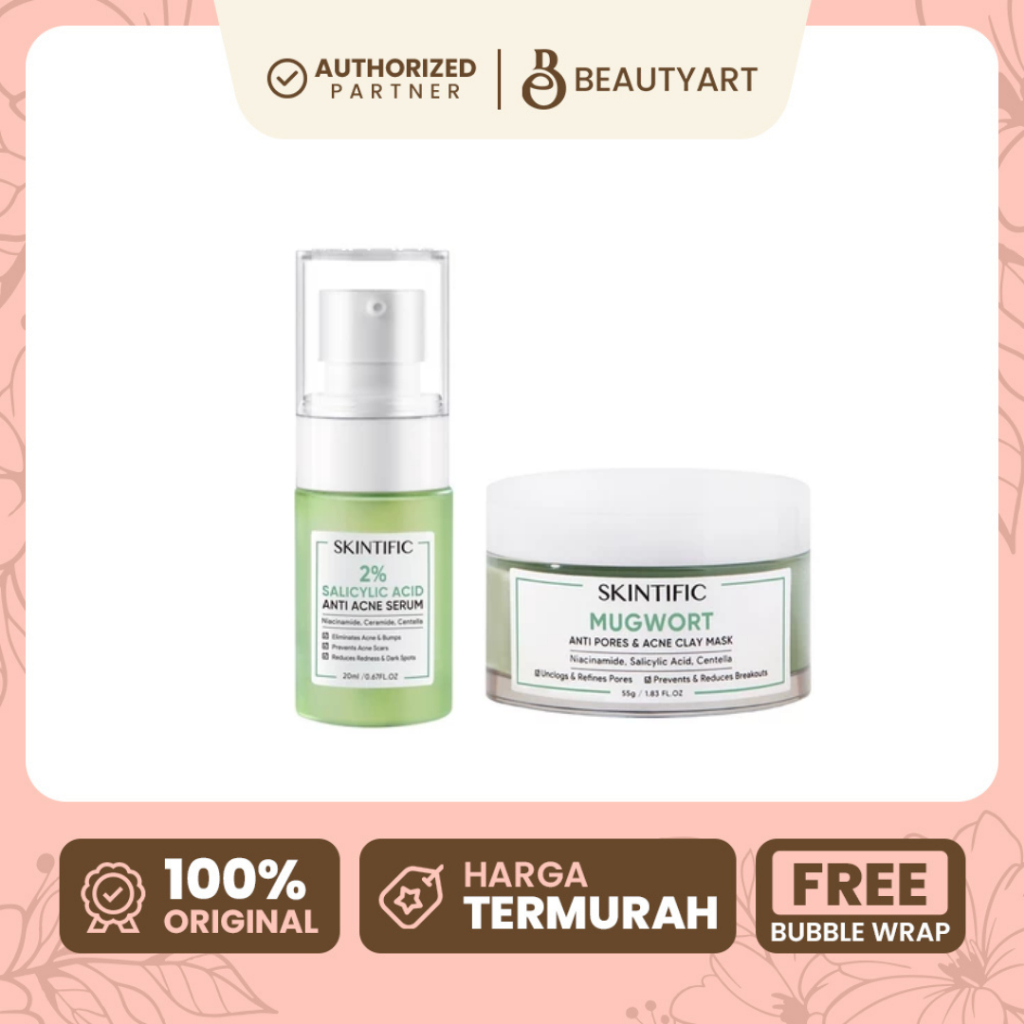 SKINTIFIC Anti Acne Treatment - Perawatan Intensif  Wajah Berjerawat dan Kulit Berminyak