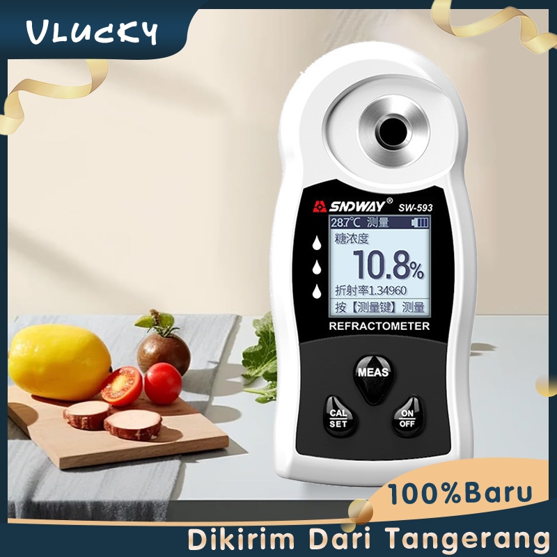 Refraktometer Madu Kadar Gula Refraktometer Digital SW 593 Brix Meter