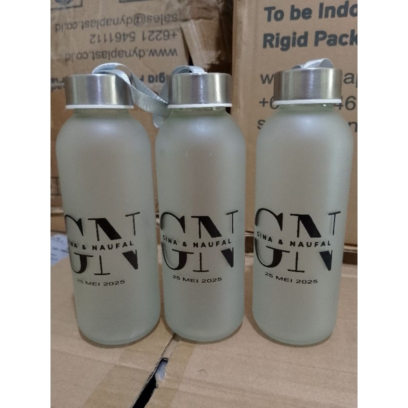 Botol Kaca Dop CUSTOM nama sablon Souvenir