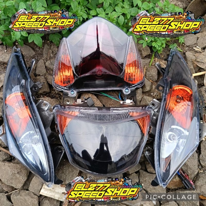 Reflektor Headlamp Lampu Depan Mio J Custom Lampu Sen Sein Riting Mio J Custom Smoke Oren Stoplamp L
