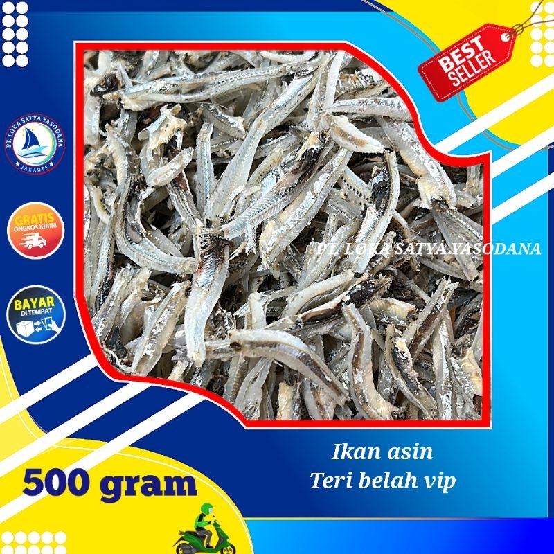 

ikan asin Teri belah vip / jengki belah vip 500gram