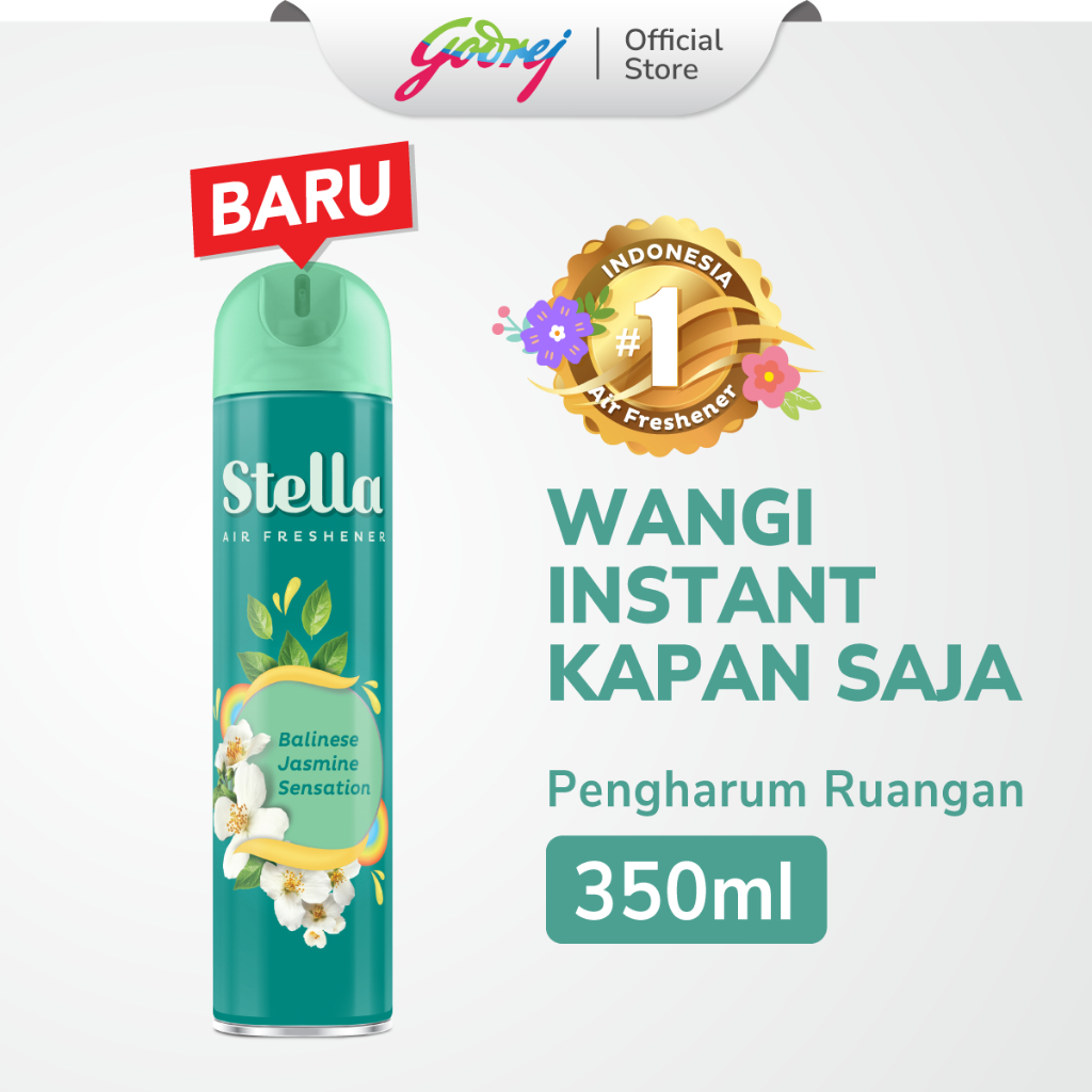 Stella Aerosol Air Freshener Balinese Jasmine Sensation 350ml - Pengharum Ruangan Semprot