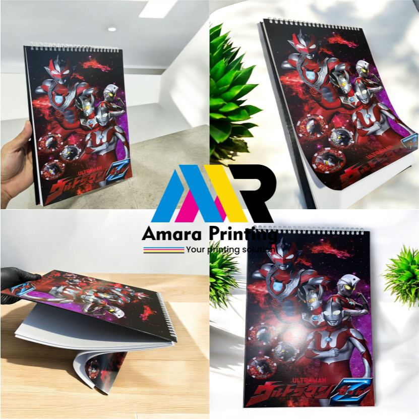 Sketchbook HARDCOVER Ultraman, Sketchbook anak, Buku Gambar Anak hardcover