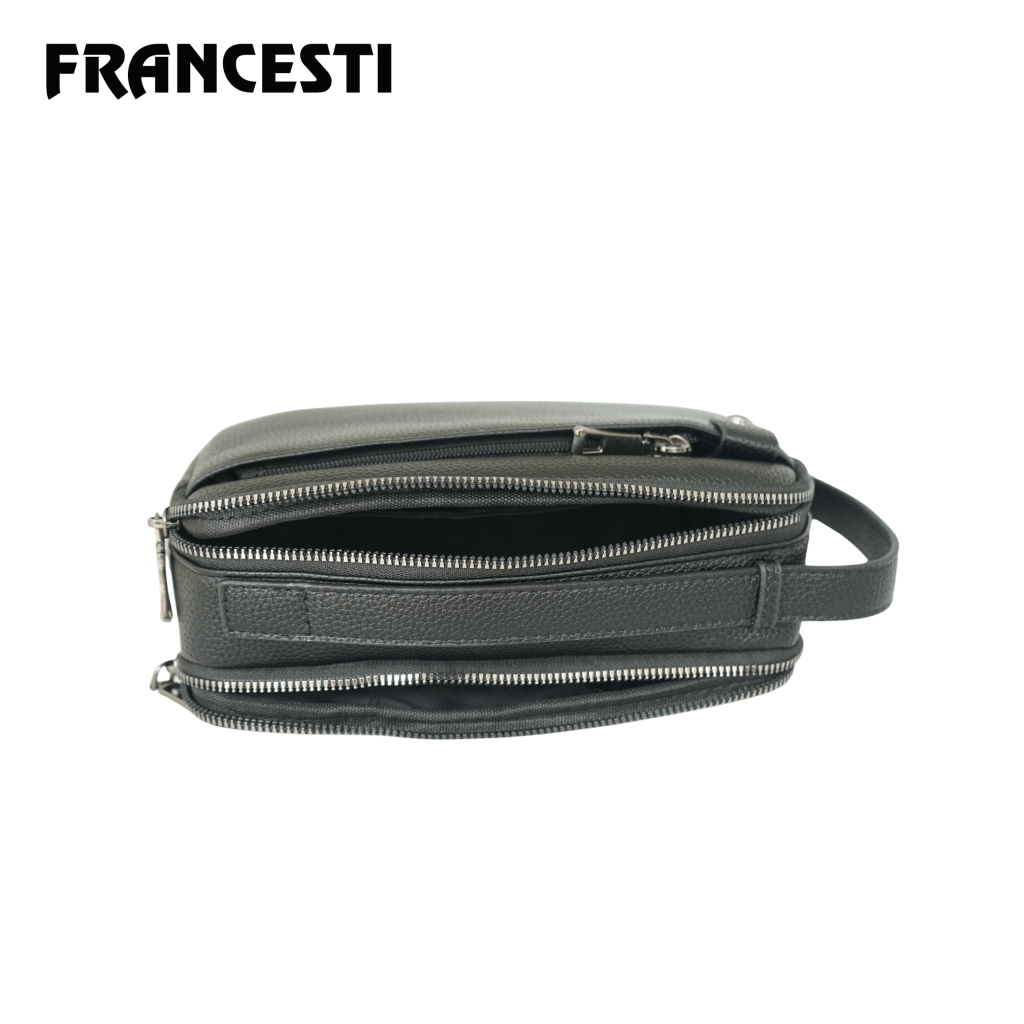 Francesti Clutch Bag Pria 639 Kulit Pu Premium Black/Tas Tangan Co