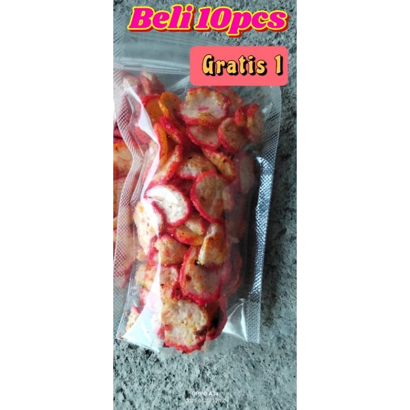 

Kerupuk Seblak Kerupuk Bantet Pedas Daun Jeruk 40gram || BELI 10 GRATIS 1