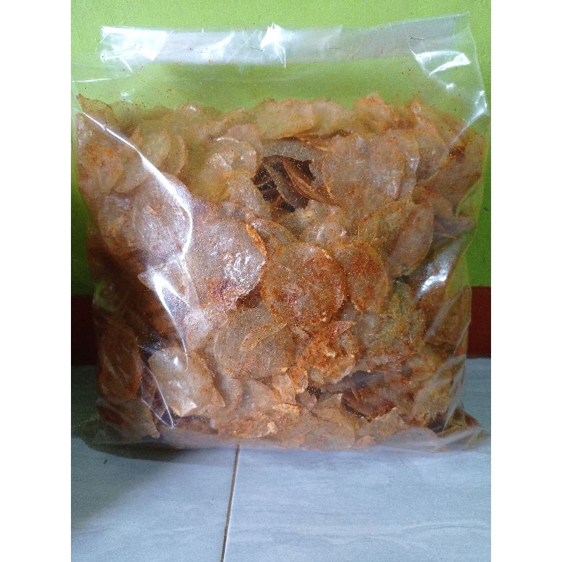 Kripik kaca 1kg kripik singkong Original pedas extra pedas