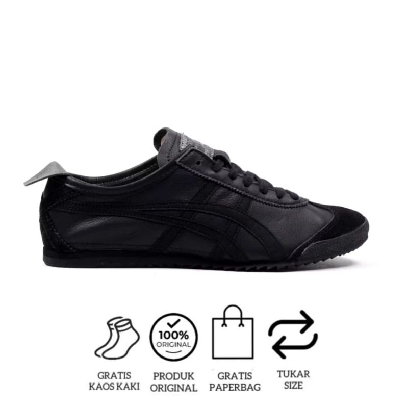 Sepatu Onitsuka Tiger Mexico 66 Nippon Made Full Black ORIGINAL