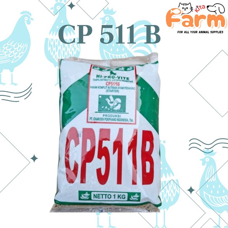 Pakan Ayam Kemasan Voer / Pur CP511B 1 Kg