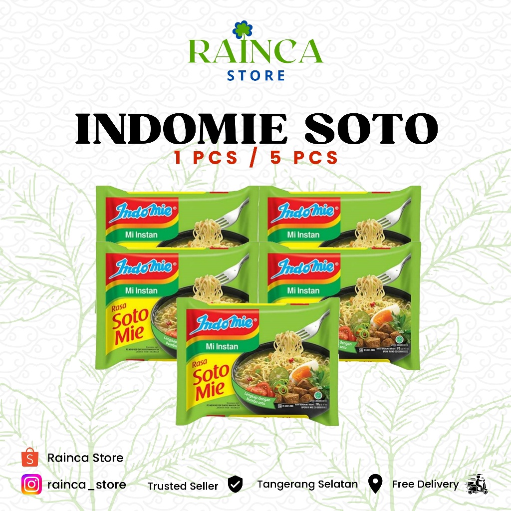 

Mie Instant Indomie Mie Kuah Rasa Soto 70gr 1 pcs 5 pcs tangerang selatan