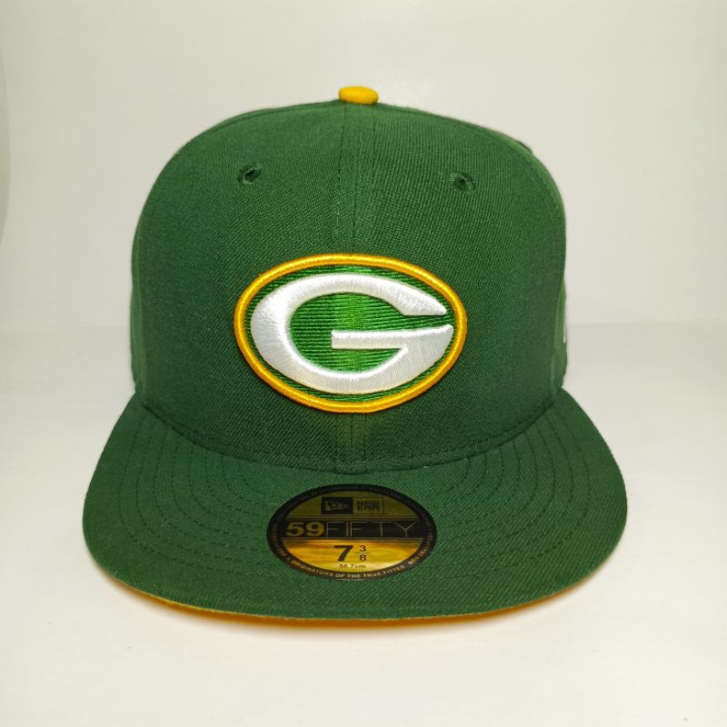 7 3/8 TOPI NEW ERA 59FIFTY NFL GREENBAY HIJAU KUNING