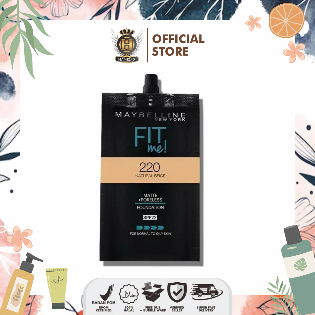 Maybelline Fit Me Liquid Foundation Sachet 5ml - 220. Natural Beige