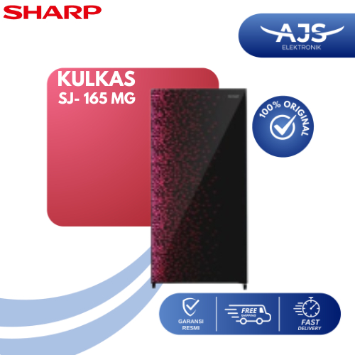 Kulkas 1 Pintu Sharp SJ 165 MG Glass Door
