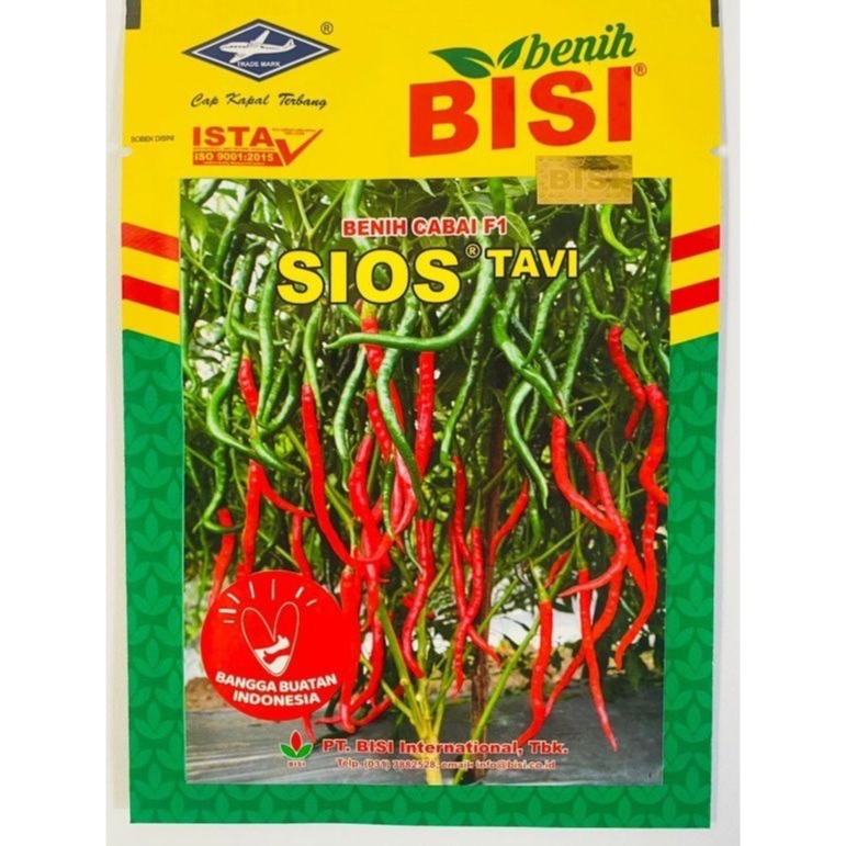Benih Cabe Keriting Hibrida Sios Tavi - 10 Gram Cap Kapal Terbang Original