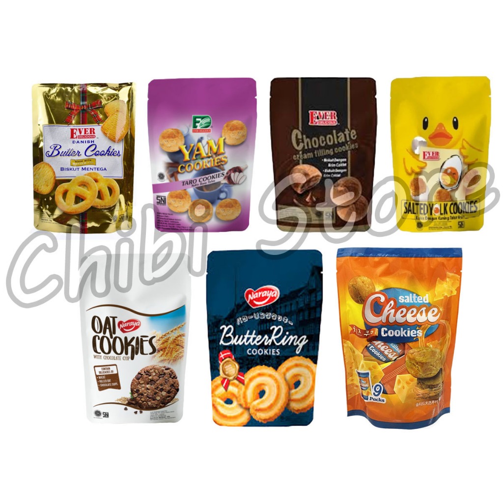 

Ever Delicious Naraya Cookies - Kue Kering - Butter Cookies Chocolate Cookies Salted Cookies Yam Cookies Oat Cookies Salted Egg Cookies Butter Ring Cookies - Biskuit Rasa Mentega Cokelat Telur Asin Talas Oat Keju Asin 90-150g