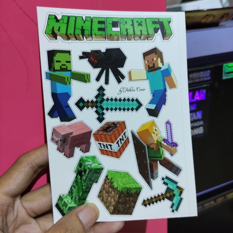

Sticker Minecraft 1 lembar ukuran A6