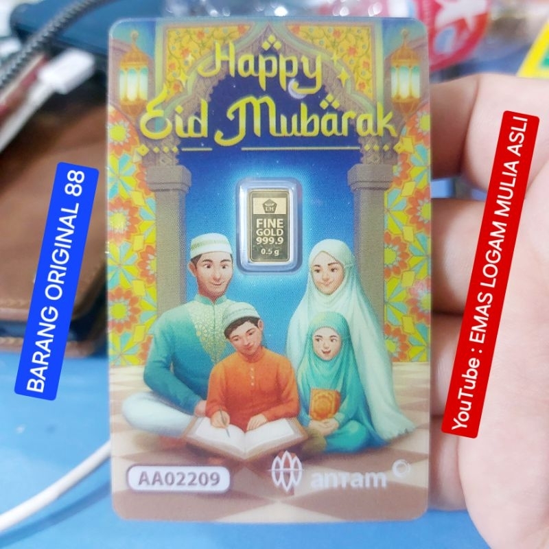 BUKA 24 JAM 100% PASTI ASLI ORIGINAL  KADO HADIAH LEBARAN HAMPERS 0.5 GR BERSERTIFIKAT LBMA KAN UCAP