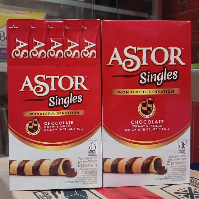 

Astor Singles | Wafer Astor 1 Box isi 20 Pcs @ 12,5 gr
