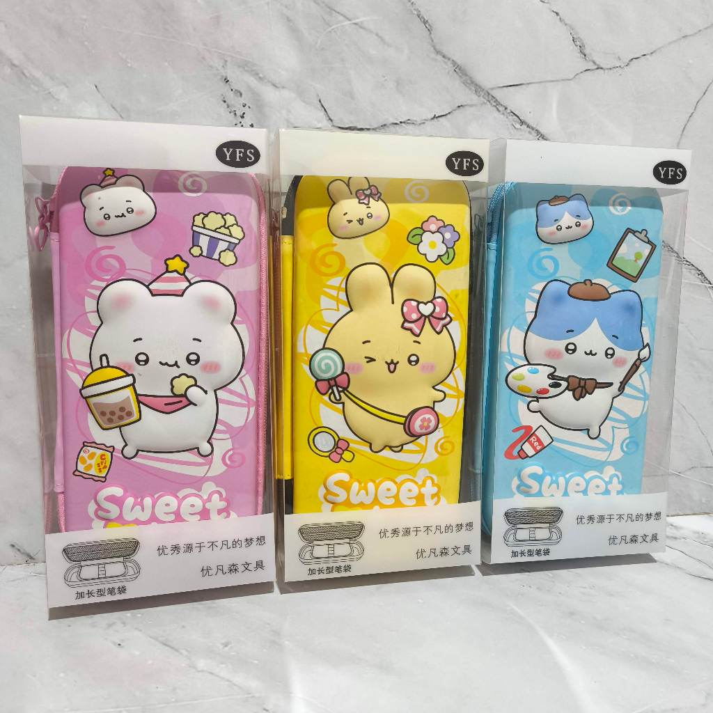 

Kotak Pensil Premium Lucu Hard Case Chikawa Karakter Kelinci Kucing Beruang Cute/Pencil Case Cute Bear Cat Rabbit