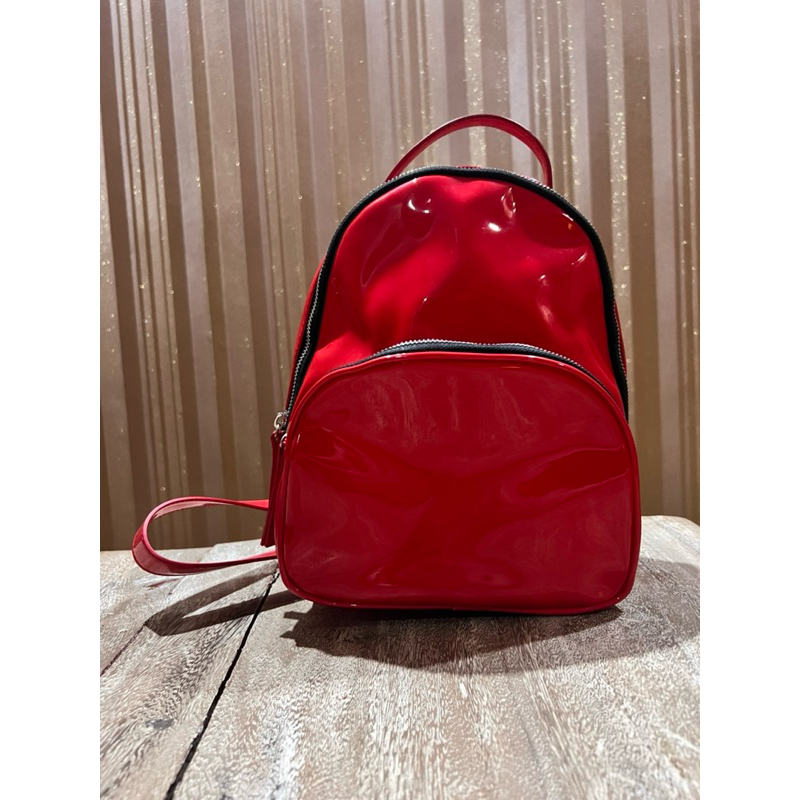Tas ransel glossy / glossy backpack Forever 21