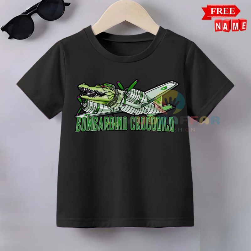 BAJU KAOS ANAK BOMBARDINO CROCODILO KAOS ANAK KARAKTER ANOMALI BOMBARDINO CROCODILO