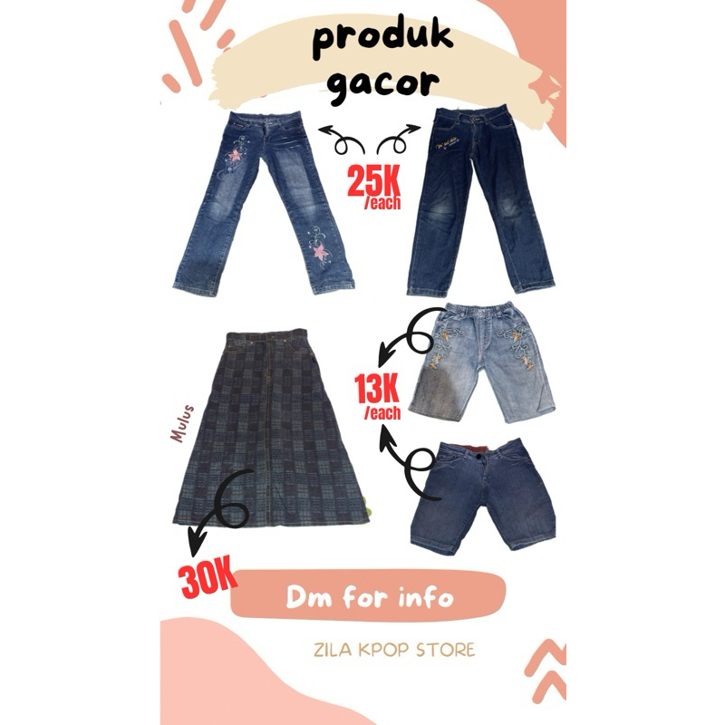 PRELOVED CELANA LEVIS PANJANG PENDEK ROK ANAK | SECOND | BAGUS MURAH BEKAS