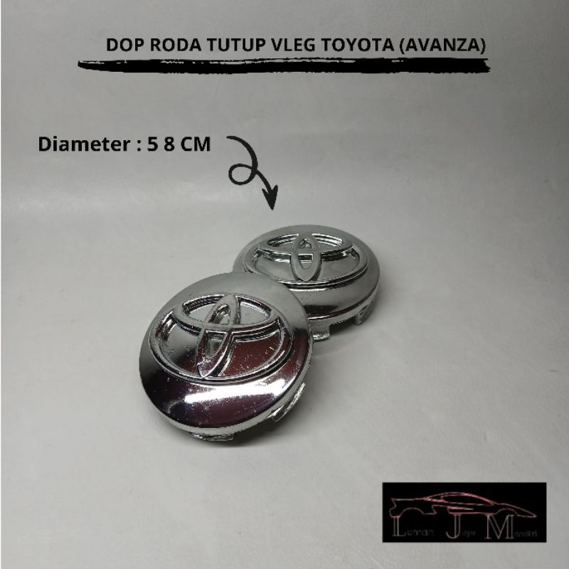 dop velg tutup velg dop roda toyota (AVANZA) diameter topi 5,8 CM, diameter kaki 5,6 SILVER dop roda