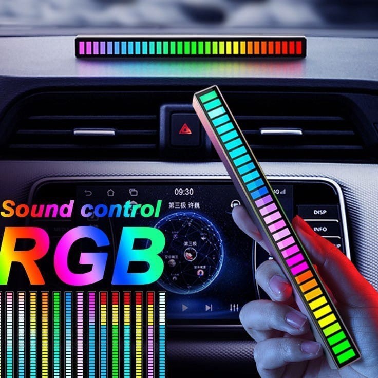 Led bar lampu equalizer audio spectrum sensor suara RGB music strip
