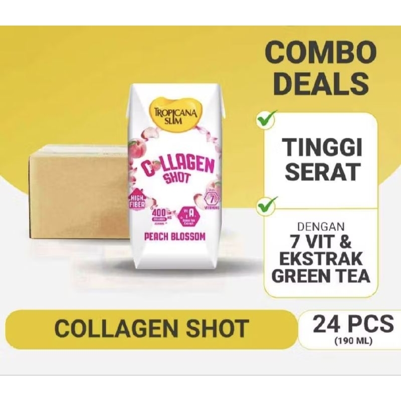 

Tropicana Slim Collagen Shot Peach Blossom 190ml (24 pcs)