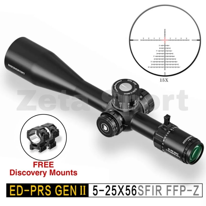Telescope Discovery ED PRS GEN2 5-25X56 SFIR FFP-Z 34mm Zero Stop Original 100% | Teleskop Discovery