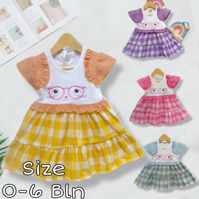 23900 DRESS BAYI CEWEK USIA 0-6 BULAN PAKAIAN BABY ANAK PEREMPUAN NEWBORN LENGAN PENDEK PAKAIAN KIDS