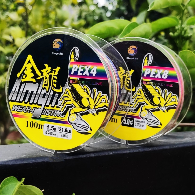 BENANG PANCING PE KUAT SENAR PE X8 TALI PANCING PE JEPANG 100M SATU WARNA PER METER TAHAN ABRASI