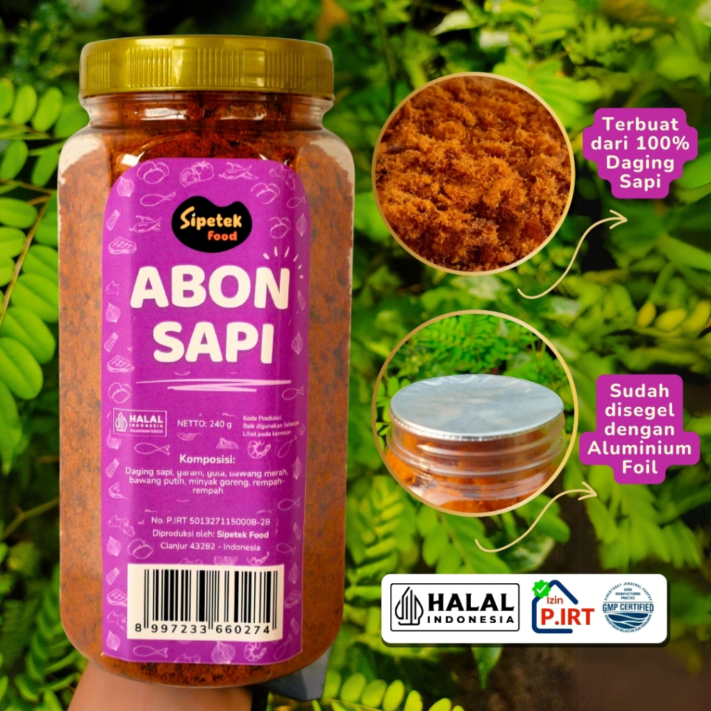 

Sipetek - [Spesial] Abon Sapi, Abon Ayam, Abon Tuna 100% Asli Daging Pilihan Kemasan Toples