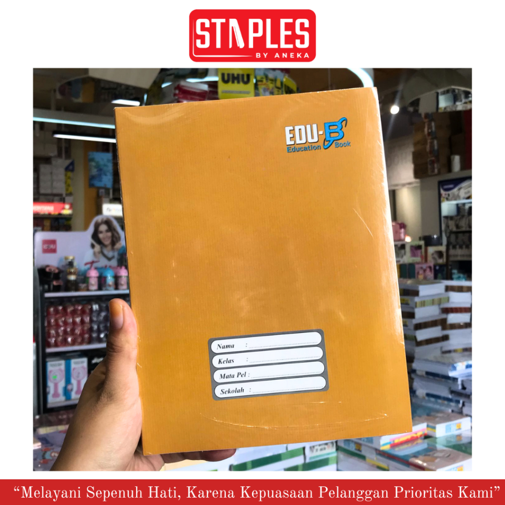 

Buku Tulis Kwarto 38 Lembar Merek Edu B Sampul Elegant/Kraft Coklat (1 Pack isi 10 Buku)
