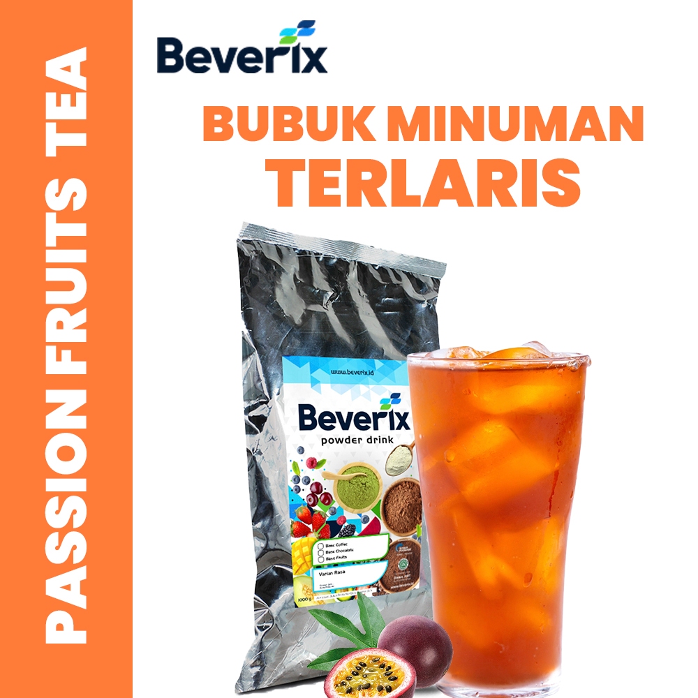 

BEVERIX Bubuk Minuman Passion Fruit Tea Teh Markisa Premium 500 Gr Bubuk Fruit Tea Aneka Rasa