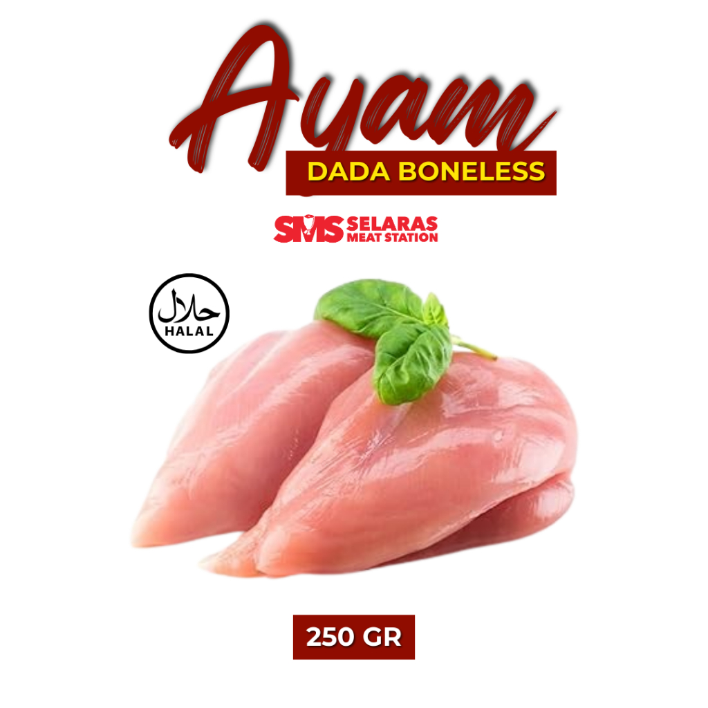 

Fillet Dada Ayam Boneless / Dada Ayam Tanpa Tulang Frozen 250 gram
