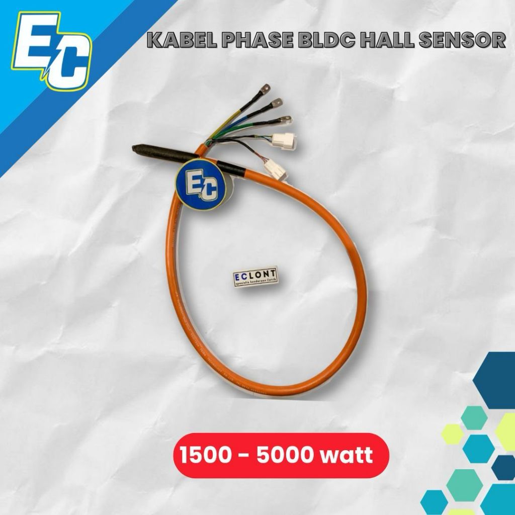 Kabel phase BLDC hall sensor 1500watt, 2000watt, 5000watt Yuma Motor