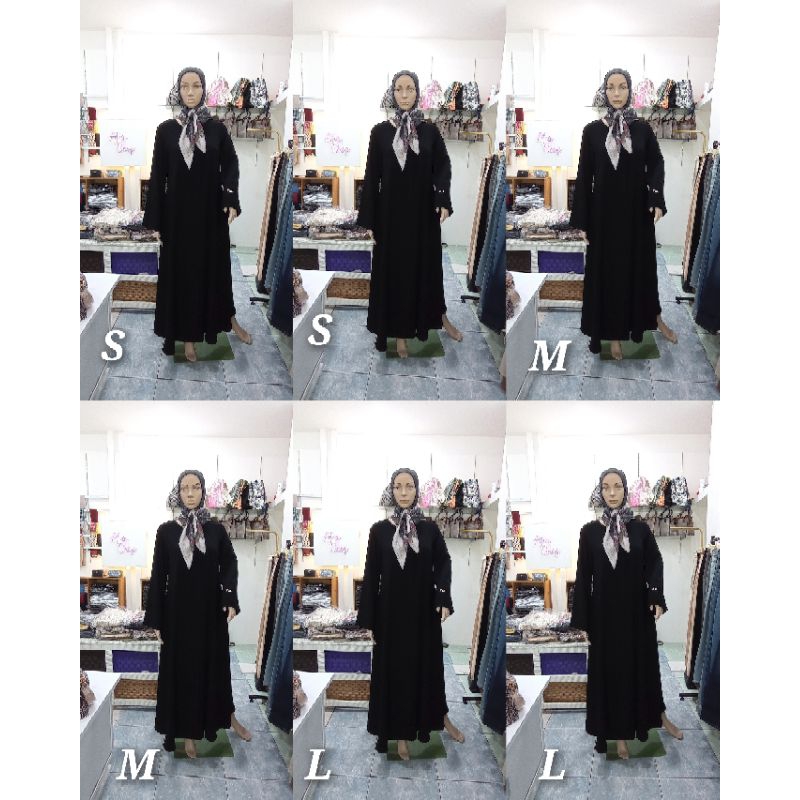 Abaya Hitam Jetblack by DnL Luxury
