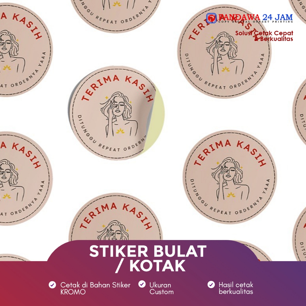 

Cetak Custom Stiker Ramadhan Label Makanan Bulat Custom Cromo Laminasi