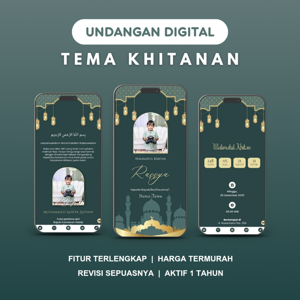 TEMA KHITAN - Undangan Digital Website Khitanan Khitan Sunatan Sunat Anak
