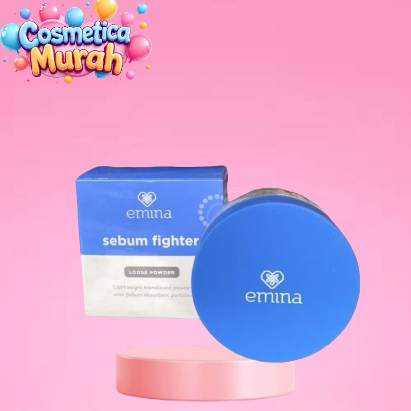 ib,ix) EMINA SEBUM FIGHTER LOOSE POWDER - BEDAK TABUR EMINA MS PIMPLE SEBUM KHUSUS JERAWAT