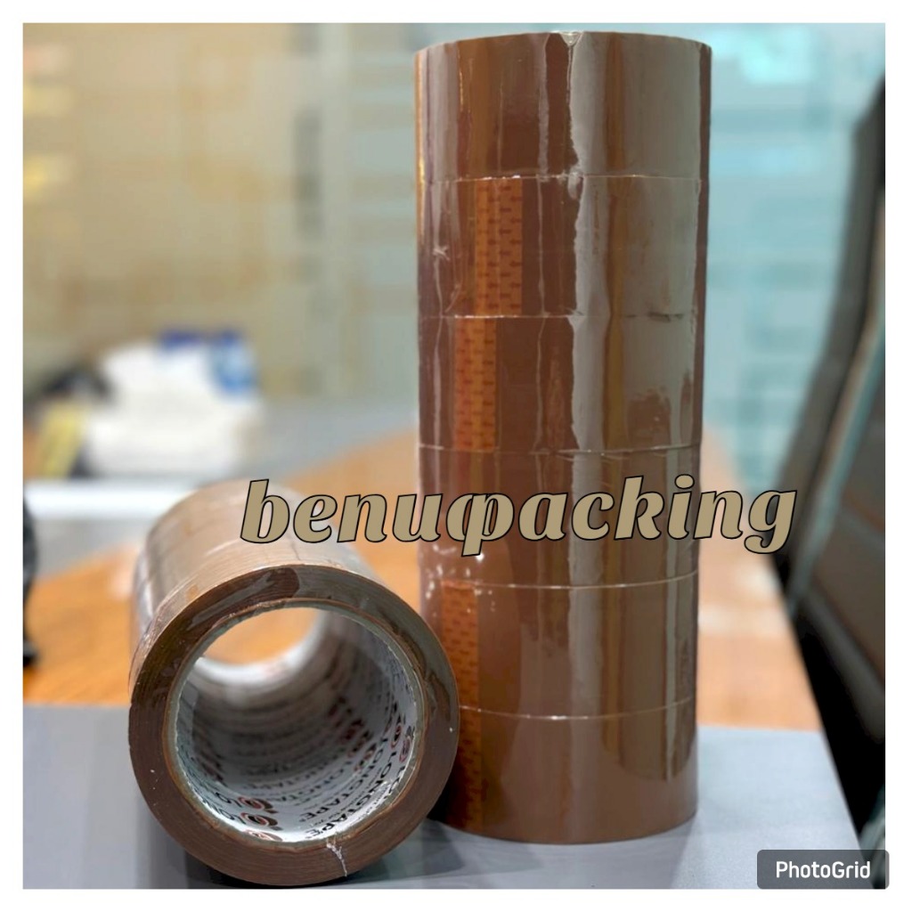 

LONGTAPE lakban coklat 80 yard produk real no banci